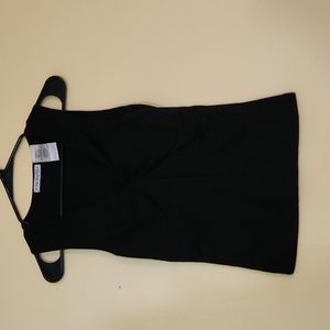 Black v-neck tank top